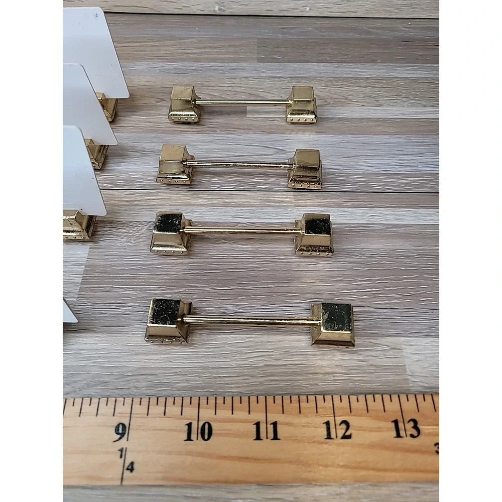 8 Gold Tone Knife Rests, Placecard Holder's & Placecards Tablescape Holidays